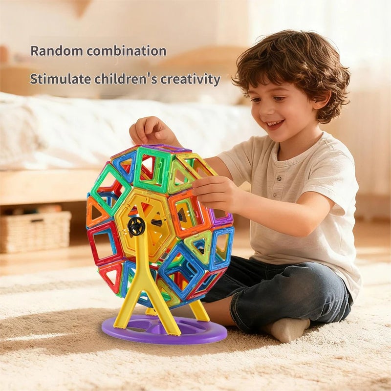 30-Piece Magnetic Building Blocks Set with Unique Design, Durable Construction and Premium Quality in Multicolor - Image 2