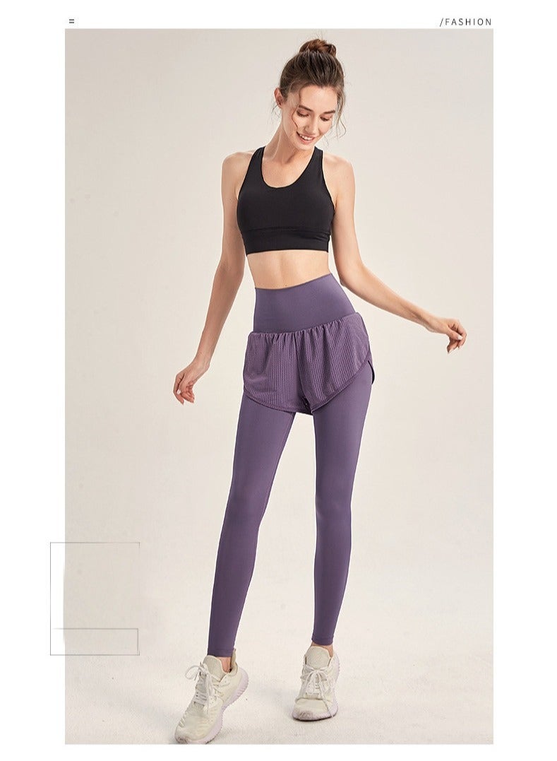 Loquat Yoga Fake Two-piece sweatpants Purple