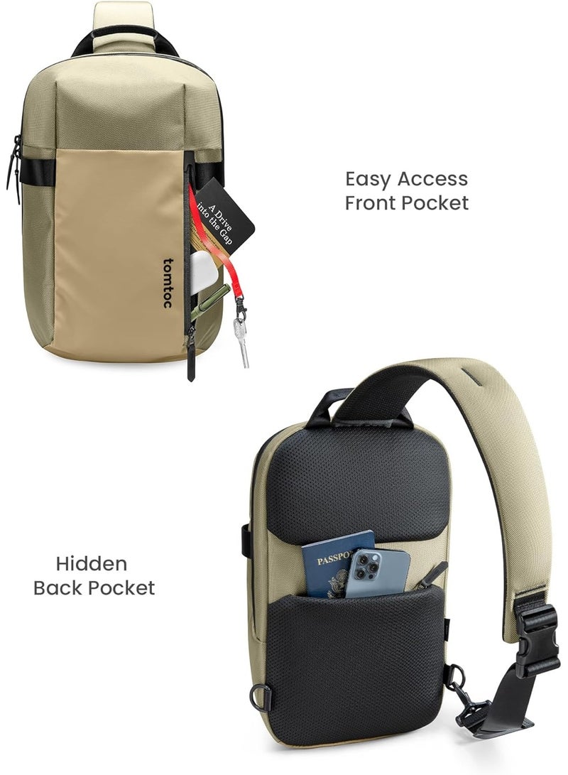 Tomtoc Crossbody Sling Bag 14 Inch Laptop Compatible with MacBook Pro M1 2021 & MacBook Air 2020-2021 – tomtoc Explorer T24 A54D2 Everyday Shoulder Bag - Image 4