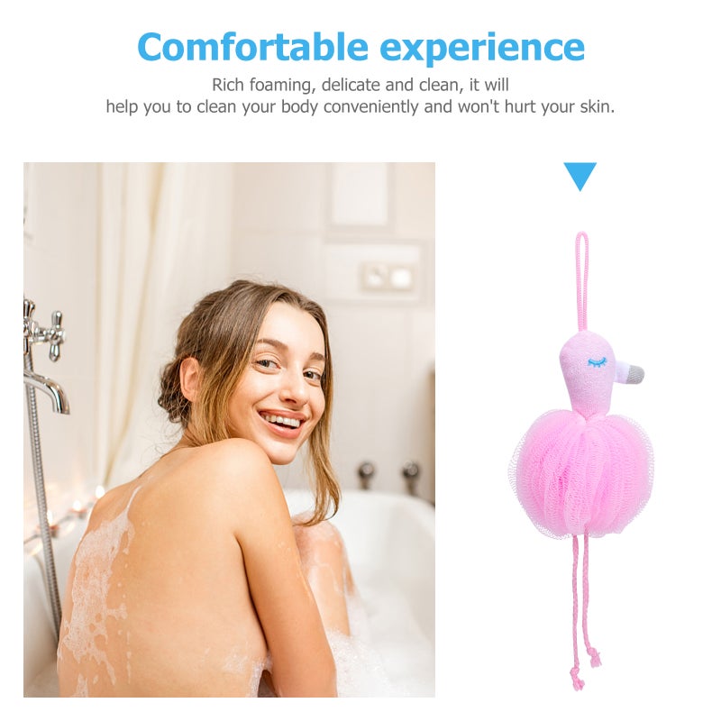 🚽 كرات استحمام بشكل فلامنغو 6 قطع وردي - Image 4