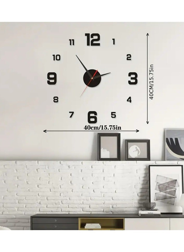 Nordic Silent Wall Clock – Luminous No-Drill Adhesive Mount, Battery Operated Minimalist Round Clock for Living Room & Bedroom - Image 2