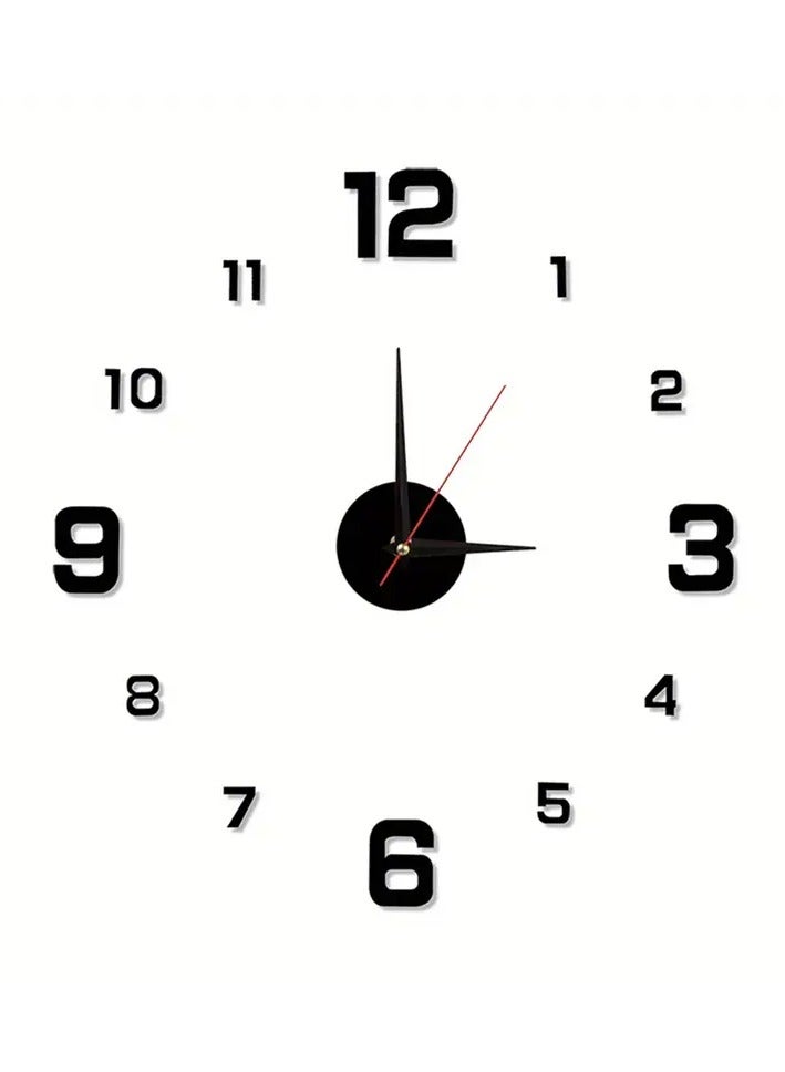 Nordic Silent Wall Clock – Luminous No-Drill Adhesive Mount, Battery Operated Minimalist Round Clock for Living Room & Bedroom - Image 3