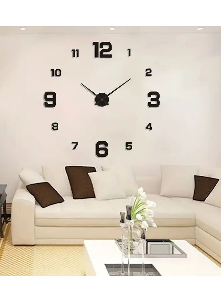 Nordic Silent Wall Clock – Luminous No-Drill Adhesive Mount, Battery Operated Minimalist Round Clock for Living Room & Bedroom - Image 1