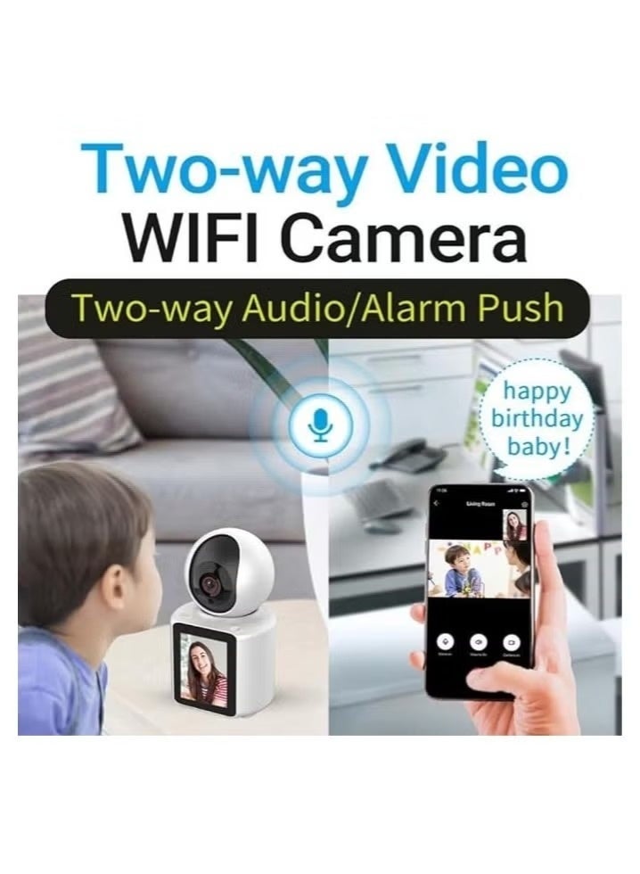 Two way video WiFi camera 1080P Video Calling WIFI HD Camera One-Click Video Calling Infrared Night Vision Video Baby Monitoring Camera, CCTV IP Camera Smart Auto Tracking Baby Monitor, Motion Detection Built-in Speaker - Image 3