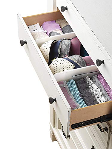 Whitmor Adjustable Organizers Drawer Dividers, Set of 2, White - Image 4