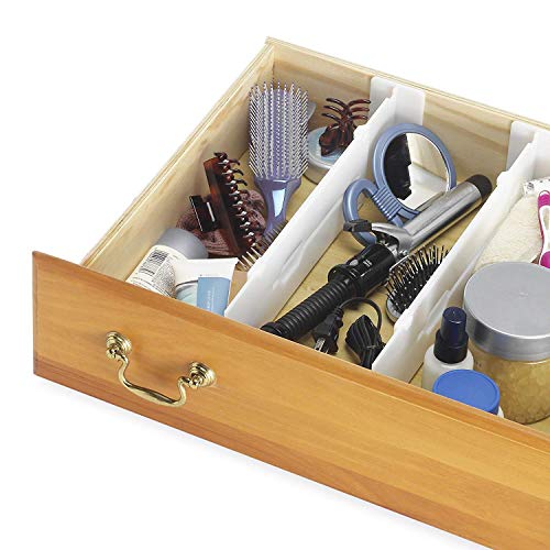 Whitmor Adjustable Organizers Drawer Dividers, Set of 2, White - Image 5