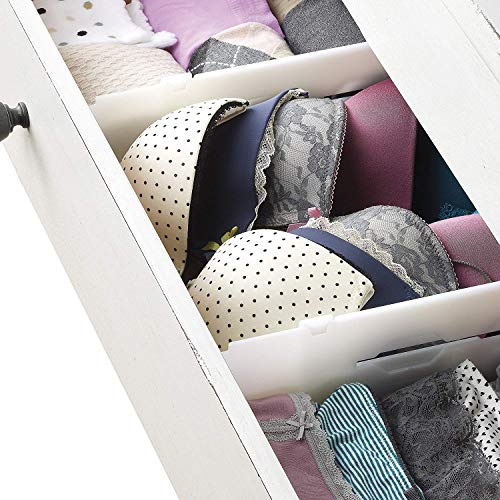 Whitmor Adjustable Organizers Drawer Dividers, Set of 2, White - Image 3