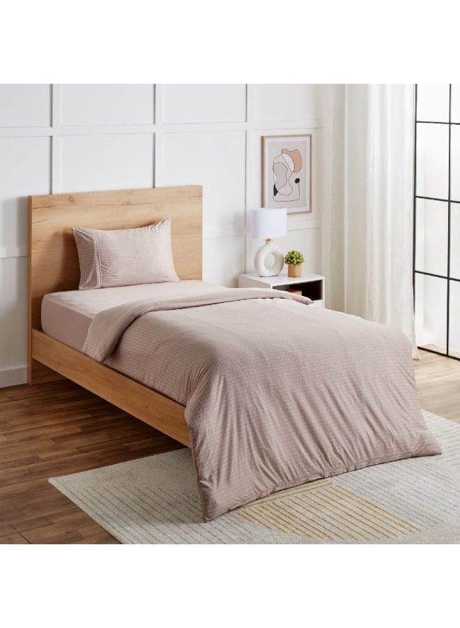 Home Box Ferum Stripe 2-Pieces Microfiber Single Duvet Quilt Cover Set 200 x 135 cm - Image 3