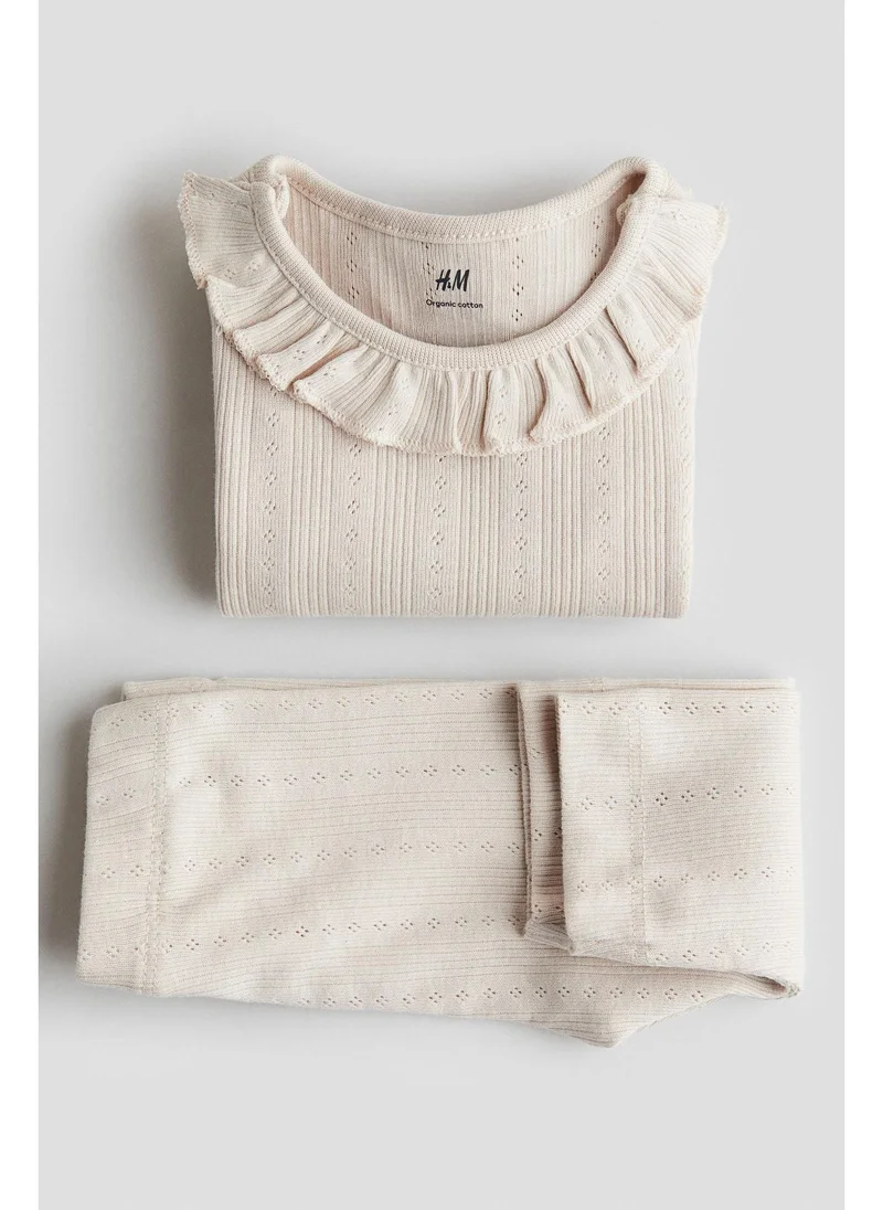 H&M 2-piece pointelle cotton set