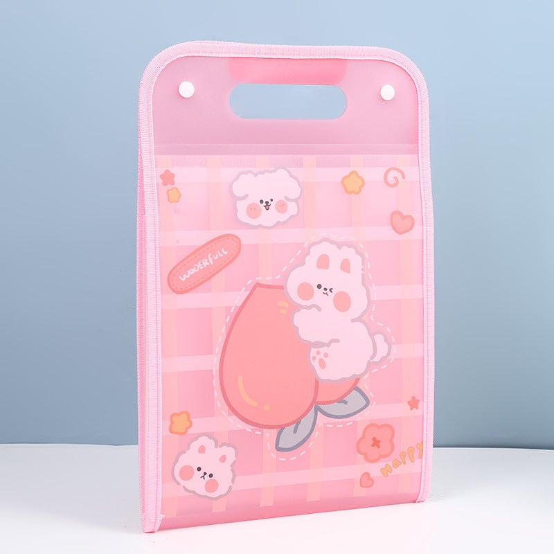 Organ Bag A4 Satchel Plastic Folder For Primary And Secondary School Students Universal Large-Capacity Multi-Layer Test Paper Storage Bag Organization - Image 1