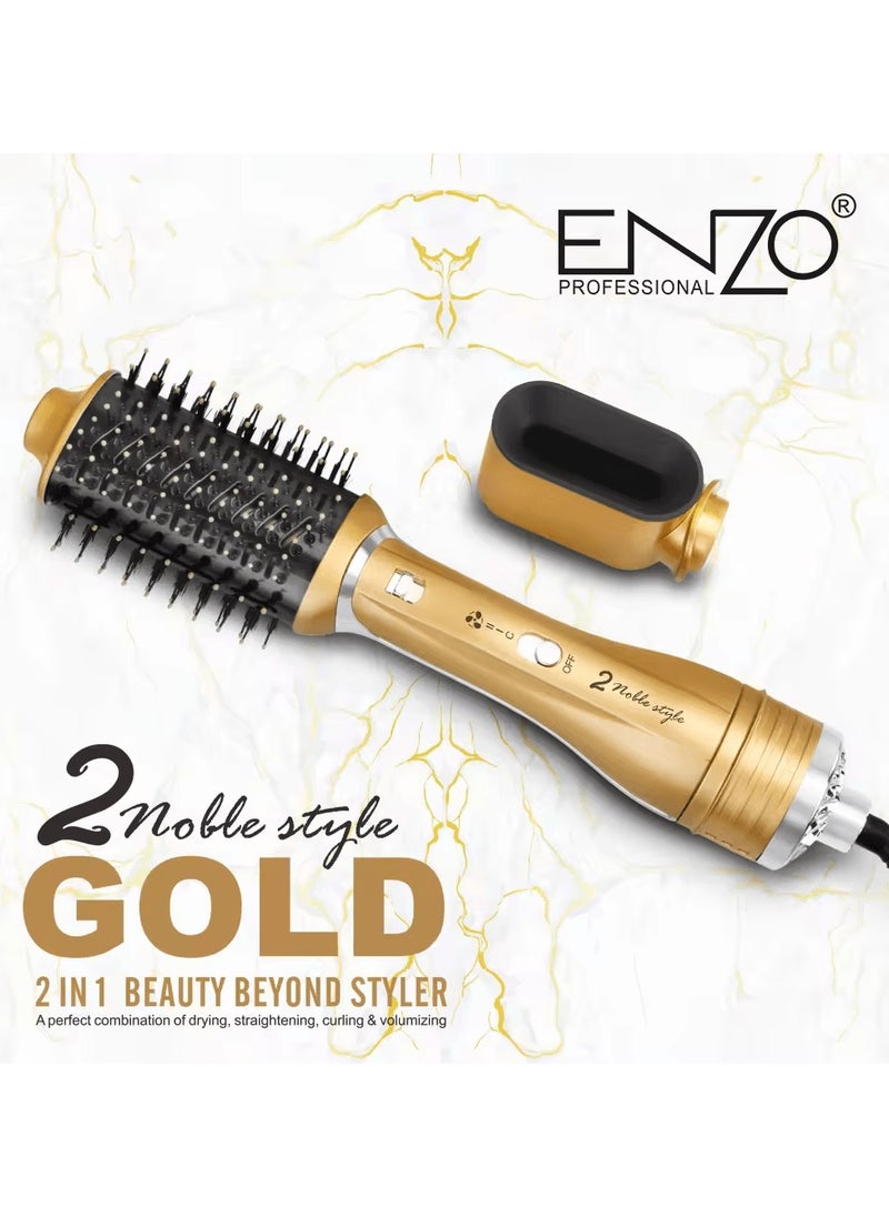 ENZO Professional - ENZO EN-751  2-in-1  Interchangeable Blow Dryer and Styling Brush – Multi-Function Hot Air Brush with Detachable Heads, Ionic Technology,Intl Version - Image 1