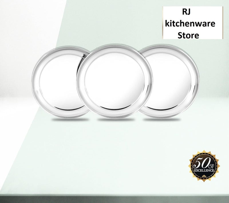 RJ kitchenware Store Stainless Steel Dinner Set | Set of 50 Pieces | Heavy Gauge Stainless Steel Dinner Set | Kitchen Set for Home | Plain Design - Image 4