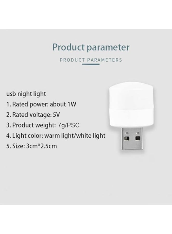 لينونيل أضواء USB ليلاً، لمبة LED صغيرة، توصيل، أبيض دافئ، صغير الحجم، مثالي لغرفة النوم، الحمام، الحضانة، المدخل، المطبخ، ضوء USB للسيارة - Image 5