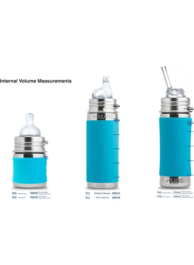 Pura Kiki 11oz/325ml Stainless Steel Straw Bottle w/Sleeve - Image 5