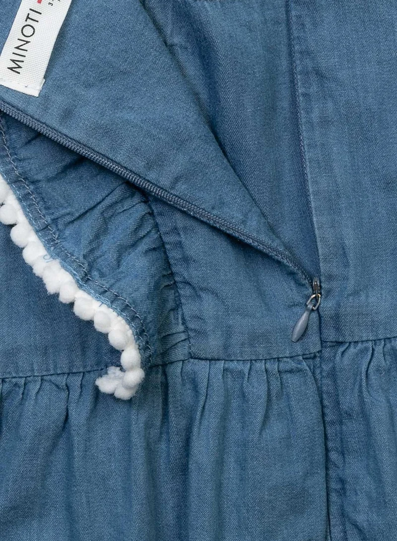 MINOTI Denim Ruffle Dress