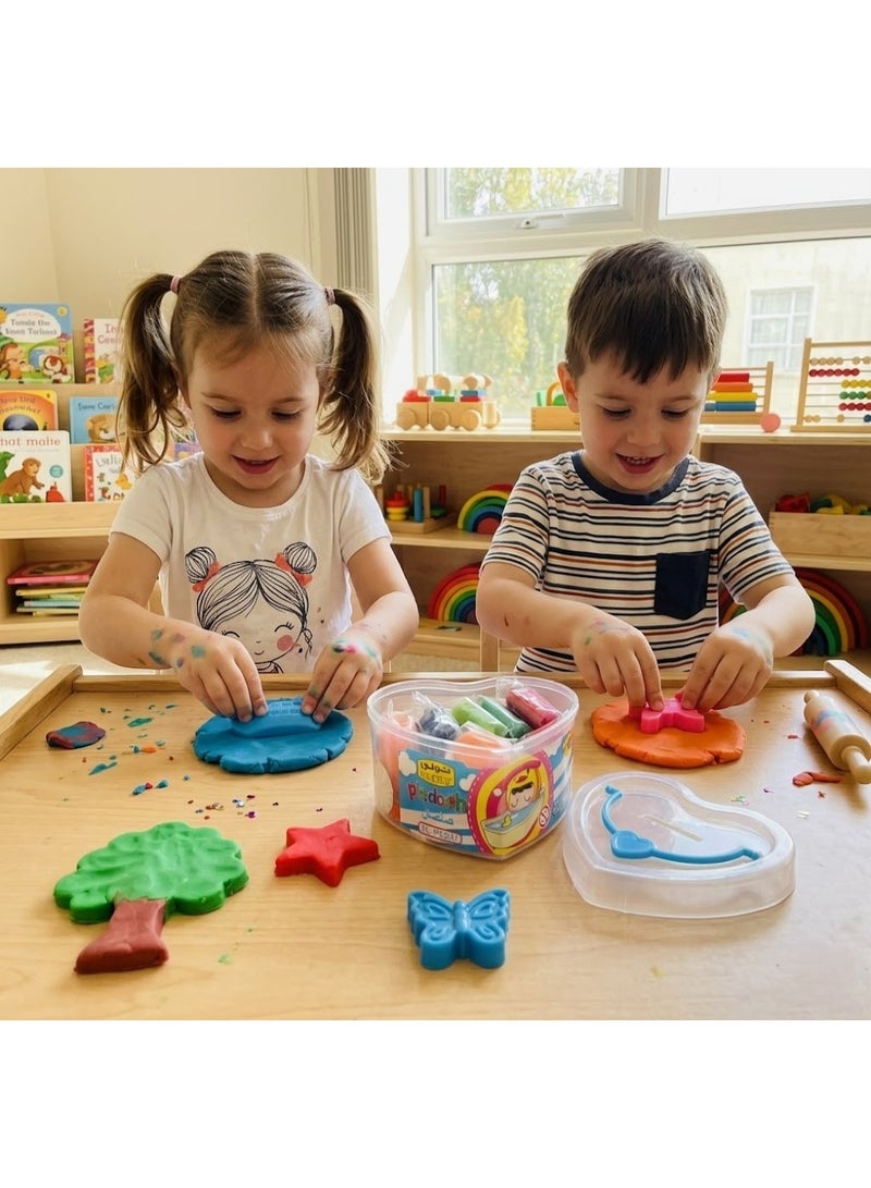 TOOLY Play Dough Toy Set in Heart-Shaped Box with Molding Tools 12 Colour - Image 4