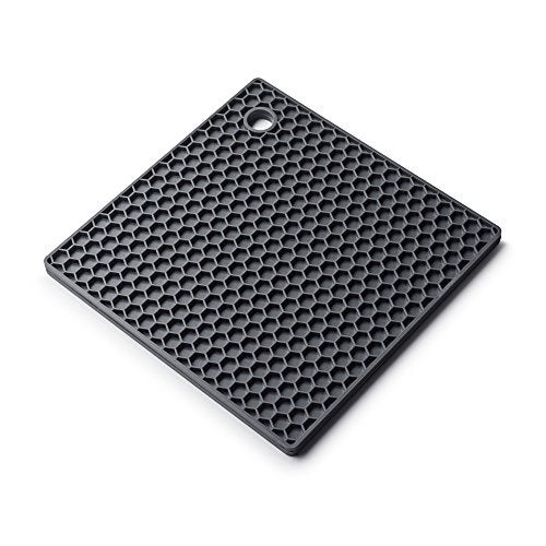 zeal Zeal Silicone Heat Resistant Non-Slip Honeycomb Texture Trivet Mat, 17 x 17 x 1cm, Dark Grey - Image 2