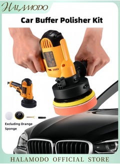 Car Buffer Polisher Kit for Professional Car Detailing Polishing & Waxing Rotary Waxer Adjustable Speed Detachable Polishing Pad Buffer Polisher for Floor & Car & Furniture & Metal