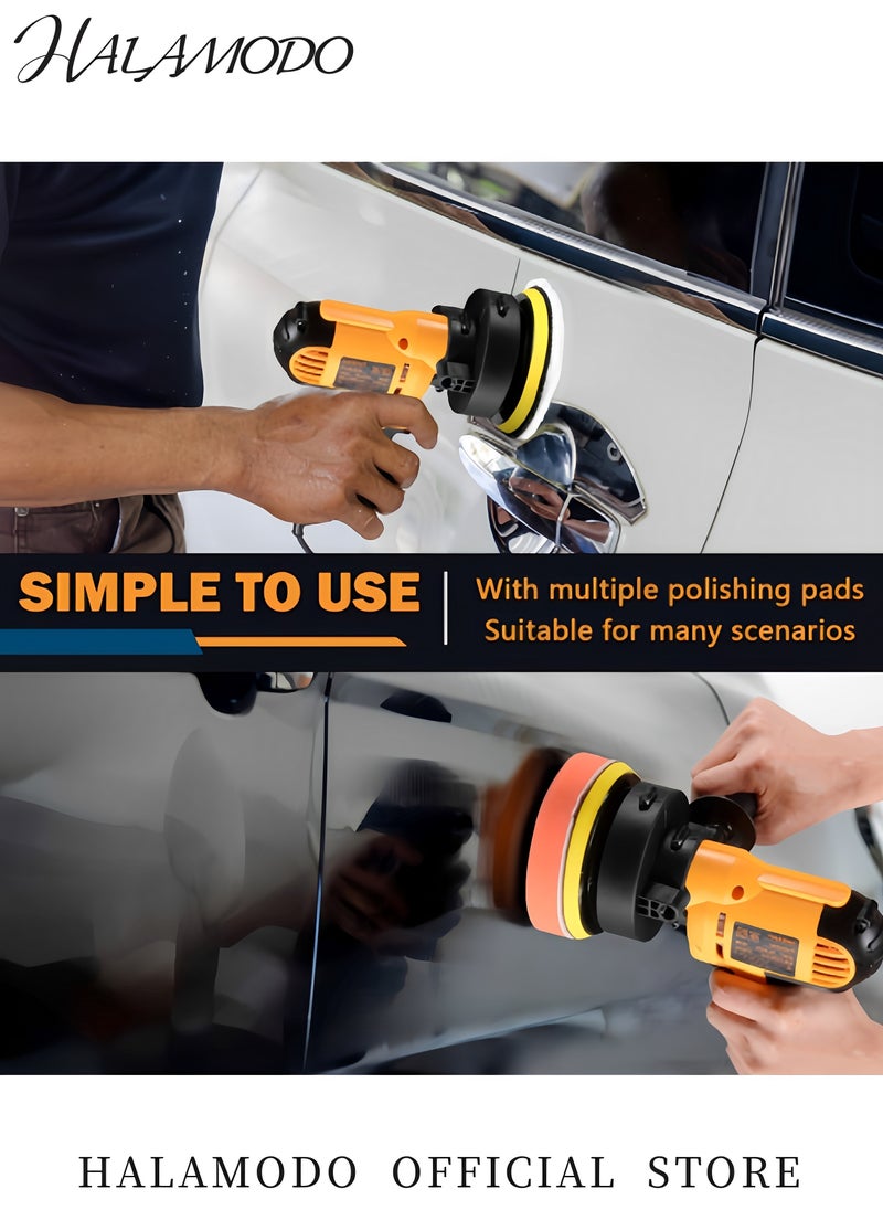 Generic - Car Buffer Polisher Kit for Professional Car Detailing Polishing & Waxing Rotary Waxer Adjustable Speed Detachable Polishing Pad Buffer Polisher for Floor & Car & Furniture & Metal - Image 1