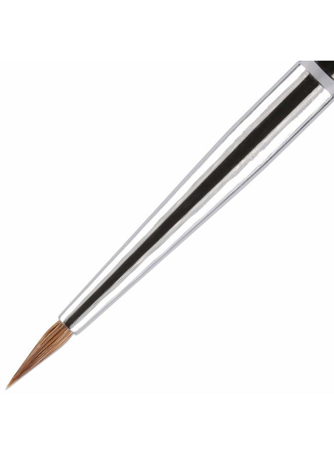 Pana 3D Kolinsky Nail Art Brush - Gold Glitter Handle, Size 2 - Acrylic Nail Art Sculpture Brush for Manicures Pedicure Salon Professional or Beginner - Image 3