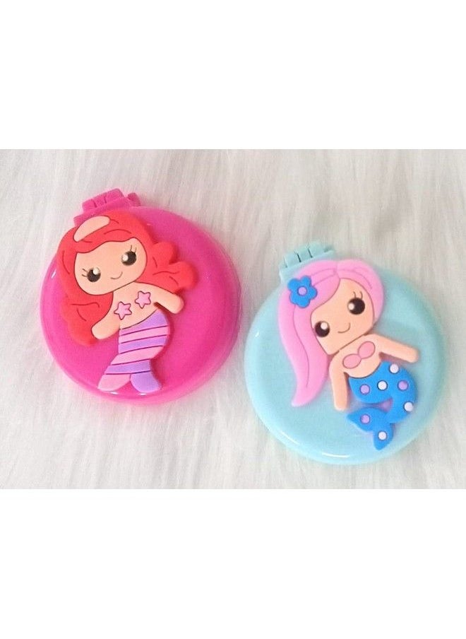 Tera13 Tera 13 Mermaid Comb For Girls Kids Hair Brush For Kids Mirror For Make Up Small Girls Kids Return Gifts (4 Piece)  - Image 5