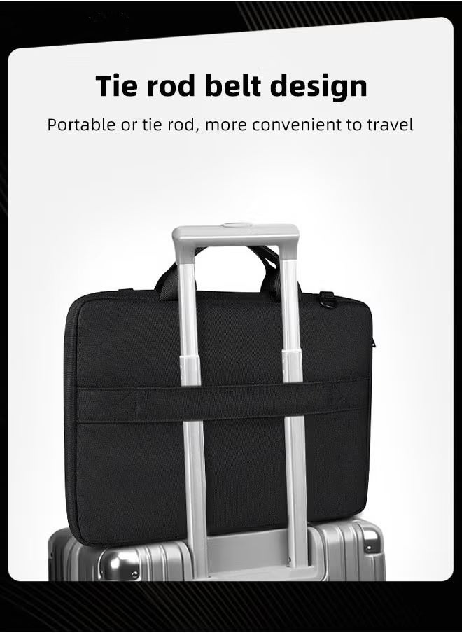 360°Protective Tablet Case Shoulder Bag Large Capacity Carrying Pouch Sleeve Case with Front Pocket Waterproof Vertical Laptop Bag Fit 14.1 inch for Men Women Work School Travel  - Image 2