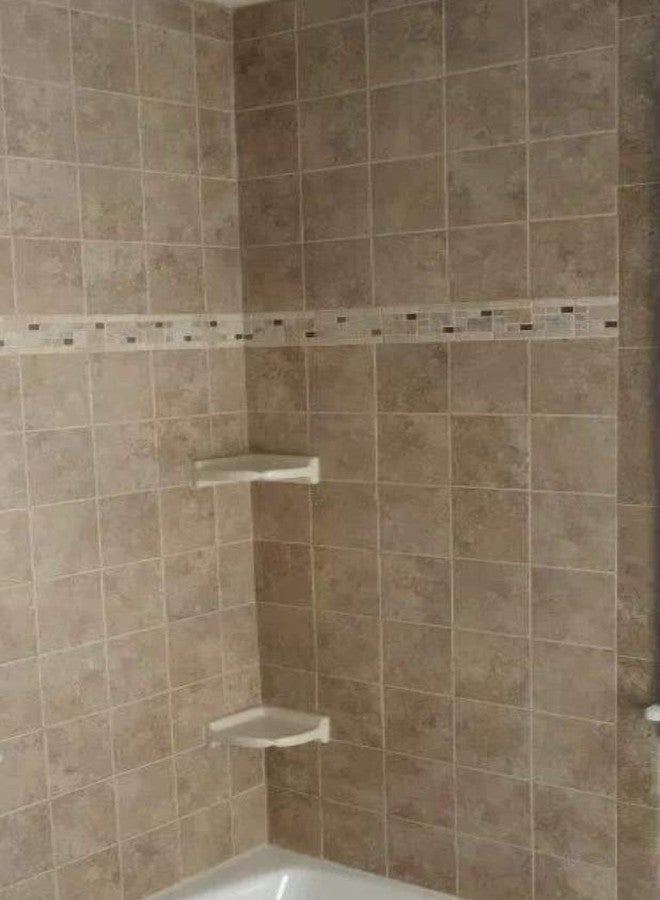 Daltile Restore 8-1/2 in. x 8-1/2 in. x 2-5/8 in. Ceramic Wall Mounted Corner Shelf in Bright White - Image 2