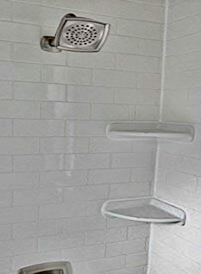 Daltile Restore 8-1/2 in. x 8-1/2 in. x 2-5/8 in. Ceramic Wall Mounted Corner Shelf in Bright White - Image 5