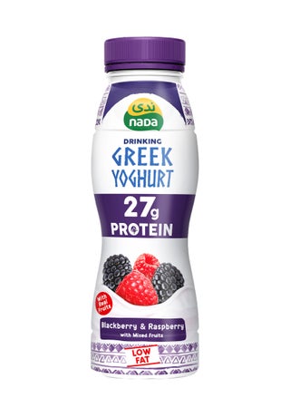 Blackberry And Raspberry Drinking Greek Yoghurt