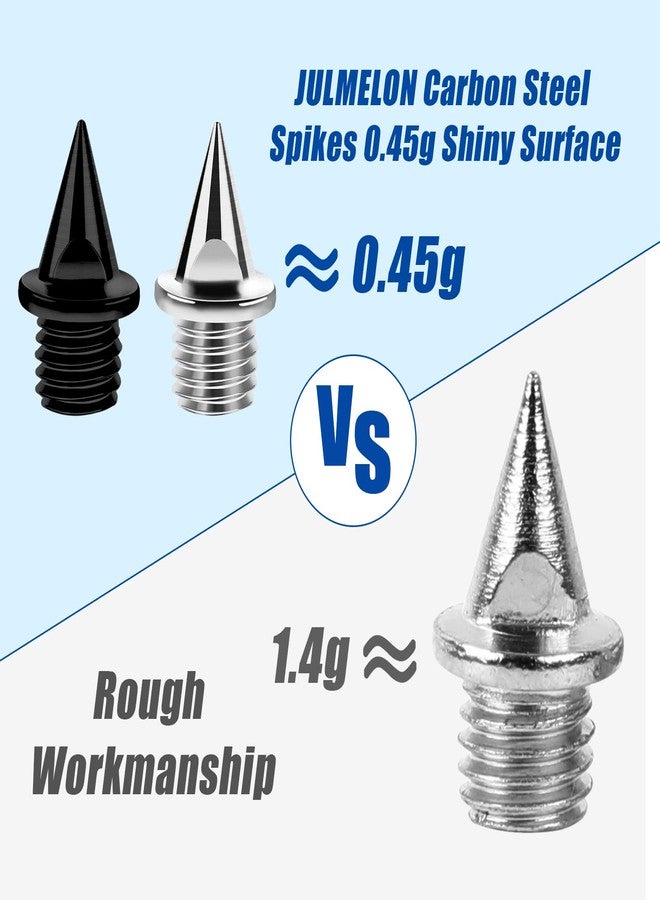 JULMELON 1/4 Inch Carbon Steel Track Spikes, 60PCS Lighter Weight With Spike Wrench for Track Shoes Field Sprinting Cross Country Short Running Replacement - Image 2