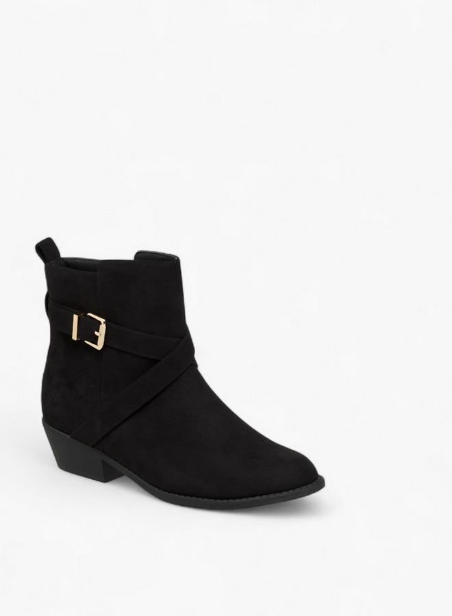 Flora Bella By Shoexpress Solid Ankle Boots with Zip Closure - Image 1