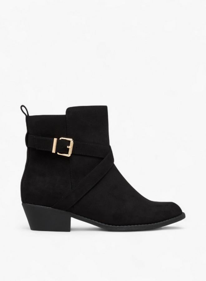 Flora Bella By Shoexpress Solid Ankle Boots with Zip Closure - Image 3