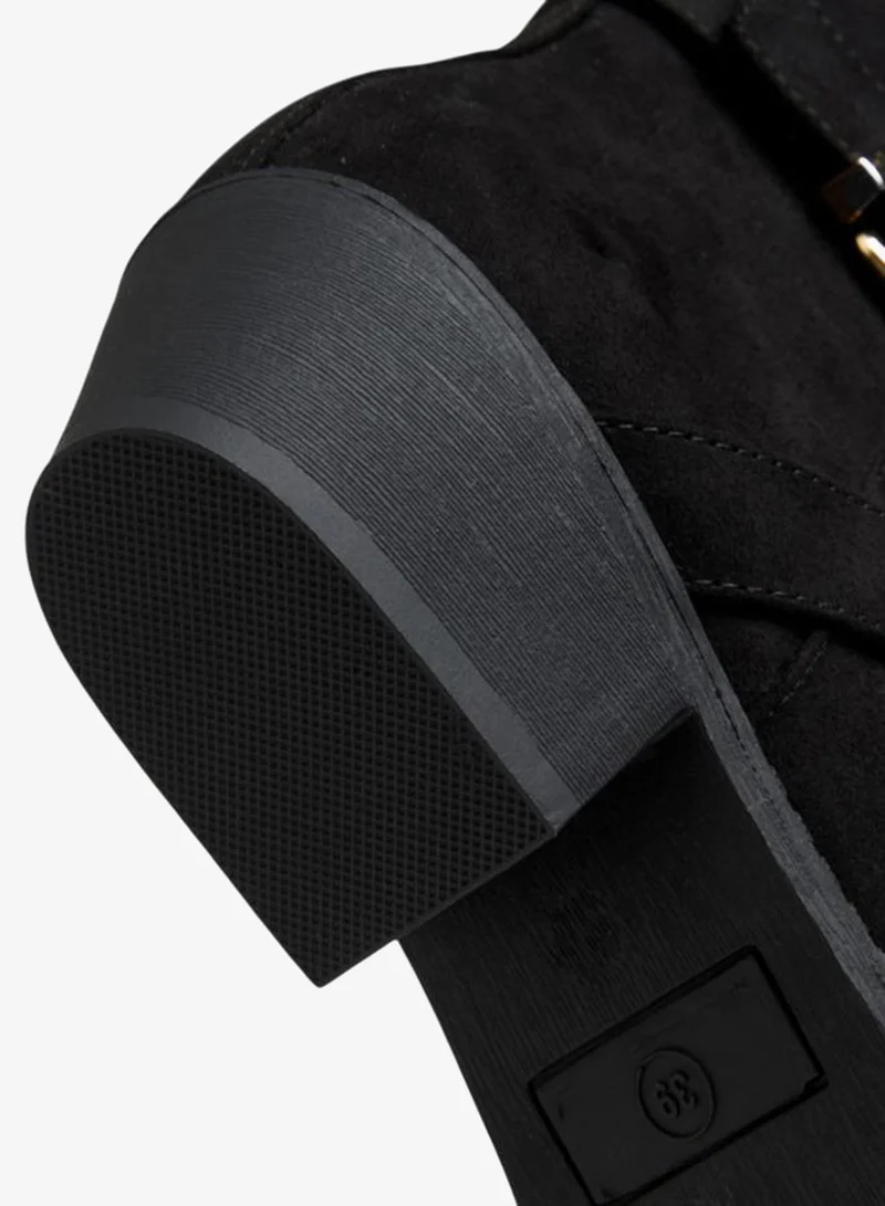 Flora Bella By Shoexpress BLACK Solid Ankle Boots with Zip Closure for Women | Best Price UAE
