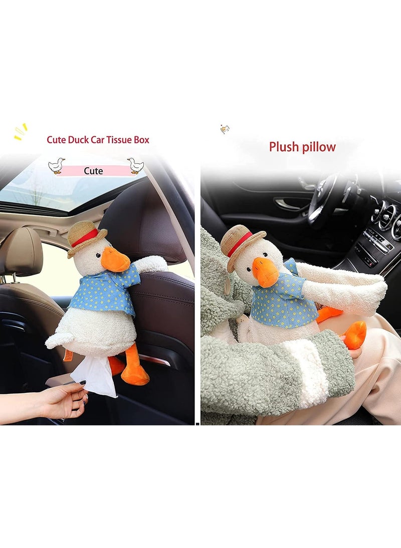 FDTY Car Tissue Box, Cute Duck Portable Hanging Car Rectangle Animal Holder Paper Box Home Office Bathroom Storage Holder，Cute Tissue Box Cover,Funny Toilet Paper Holder - Image 3