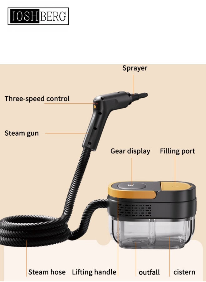 Joshberg Steam Cleaner, 3-Level Adjustable Handle, 15s Heat-Up, Steam Cleaner for Home for Dirt, Grease, Grout, Tile, Floor, Couch and Car  - Image 5