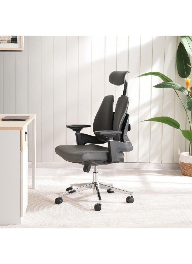 Pan Home Charley Office High Back Chair - Dark Grey  - Image 2