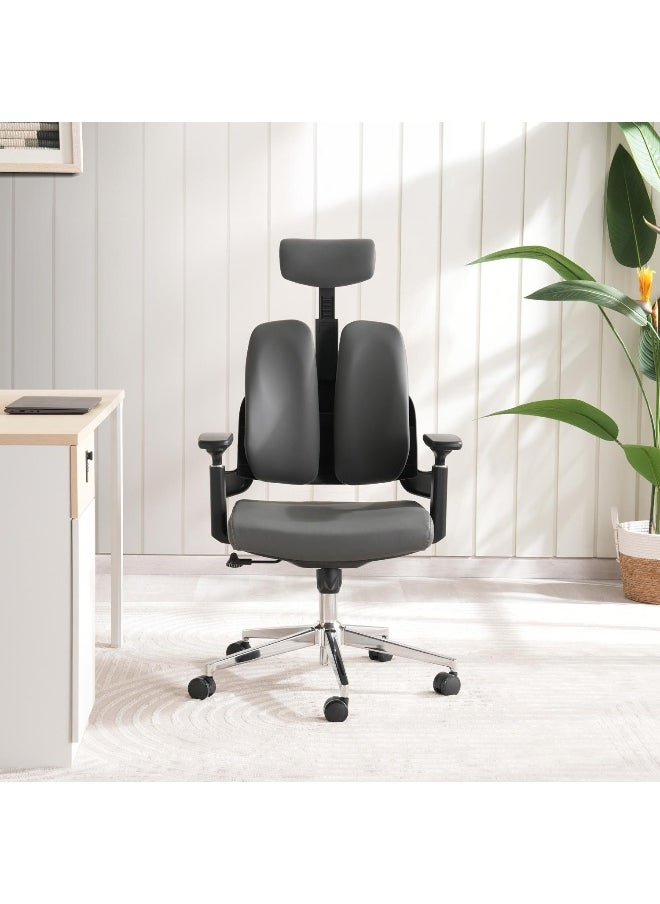 Pan Home Charley Office High Back Chair - Dark Grey  - Image 3