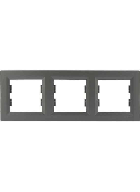 Schneider Electric Schneider Asfora Steel Triple Frame Horizontal  - Image 2
