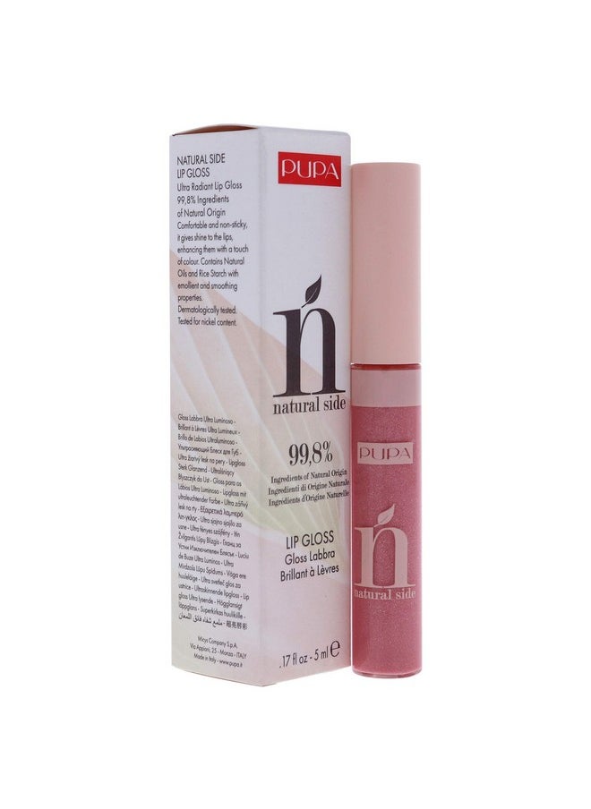 PUPA - Milano Natural Side Lip Gloss High Shine And Color Payoff Nourishing Formula Made With Natural Ingredients Enriched With Oils To Moisturize The Lips 003 Sweet Candy 0.17 Oz - Image 1
