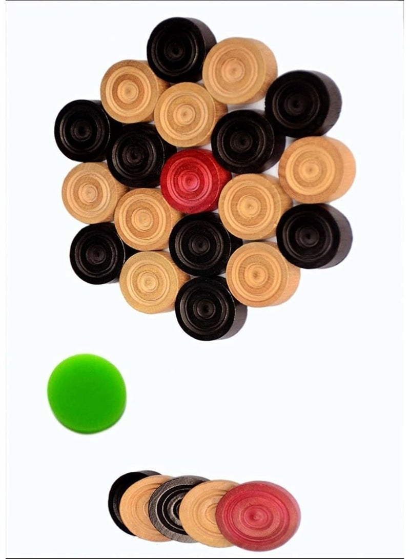 SNAPTRON Shiny Gloss Finish Full Carrom Board for Professionals and Clubs with Coins Striker and Boric Powder, 3 SIZES (32" x 32") - Image 5