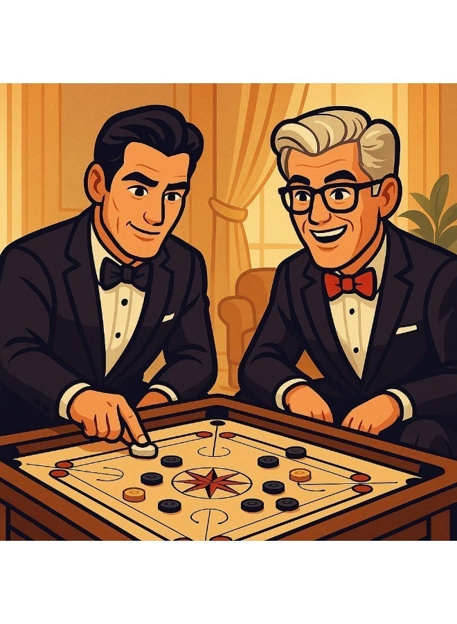 SNAPTRON Shiny Gloss Finish Full Carrom Board for Professionals and Clubs with Coins Striker and Boric Powder, 3 SIZES (32" x 32") - Image 3