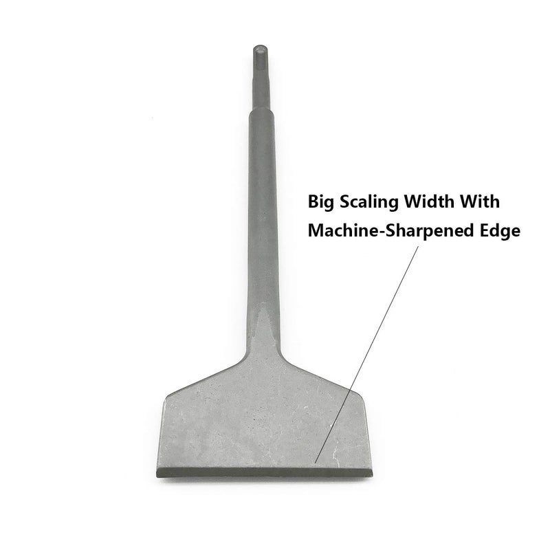 SPKLINE 3 Inch Wide Tile & Thinset Scaling Chisel SDS-Plus Shank 3" x 10" Thinset Scraper Wall and Floor Scraper Works with All Brands of SDS-Plus Rotary Hammers and Demolition Hammers - Image 3