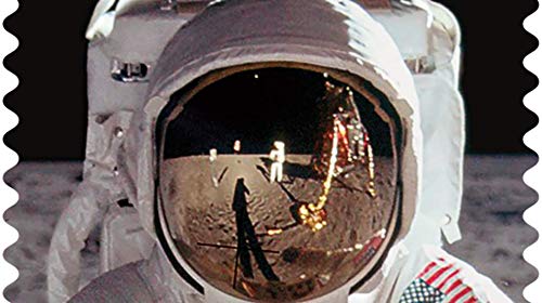 USPS طوابع البريد الدائم من USPS بمناسبة الذكرى الخمسين للهبوط على القمر 1969 (ورقة من 24 طابع) 2019 سكوت #5399-5400 - Image 5