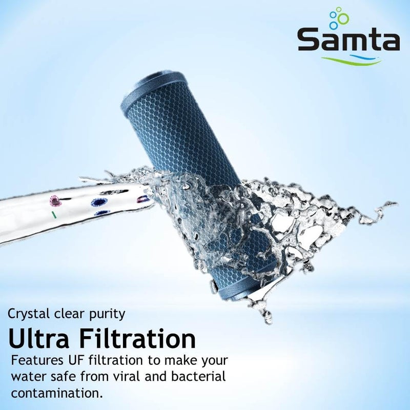 SAMTA Gravity Based SedimentCarbonUVUF0001micron 25 LiterHour Electrical 20000 L UV UF Water Purifier White UV UF - Image 5