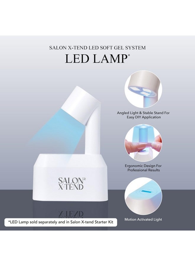 KISS Salon X-tend, Press-On Nails, Nail glue included, 'Flowers', Medium Pink, Long Size, Coffin Shape, Includes 30 Nails, 5Ml Led Soft Gel Adhesive, 1 Manicure Stick, 1 New Mini File, New Prep Pad - Image 3