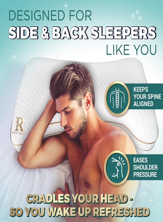 Royal Therapy King Size Pillows - Shredded Memory Foam Pillows for All Sleep Positions - Medium Firm Pillow with Adjustable, Bamboo Rayon Cover, CertiPUR-US, Oeko-TEX Certified - Image 2