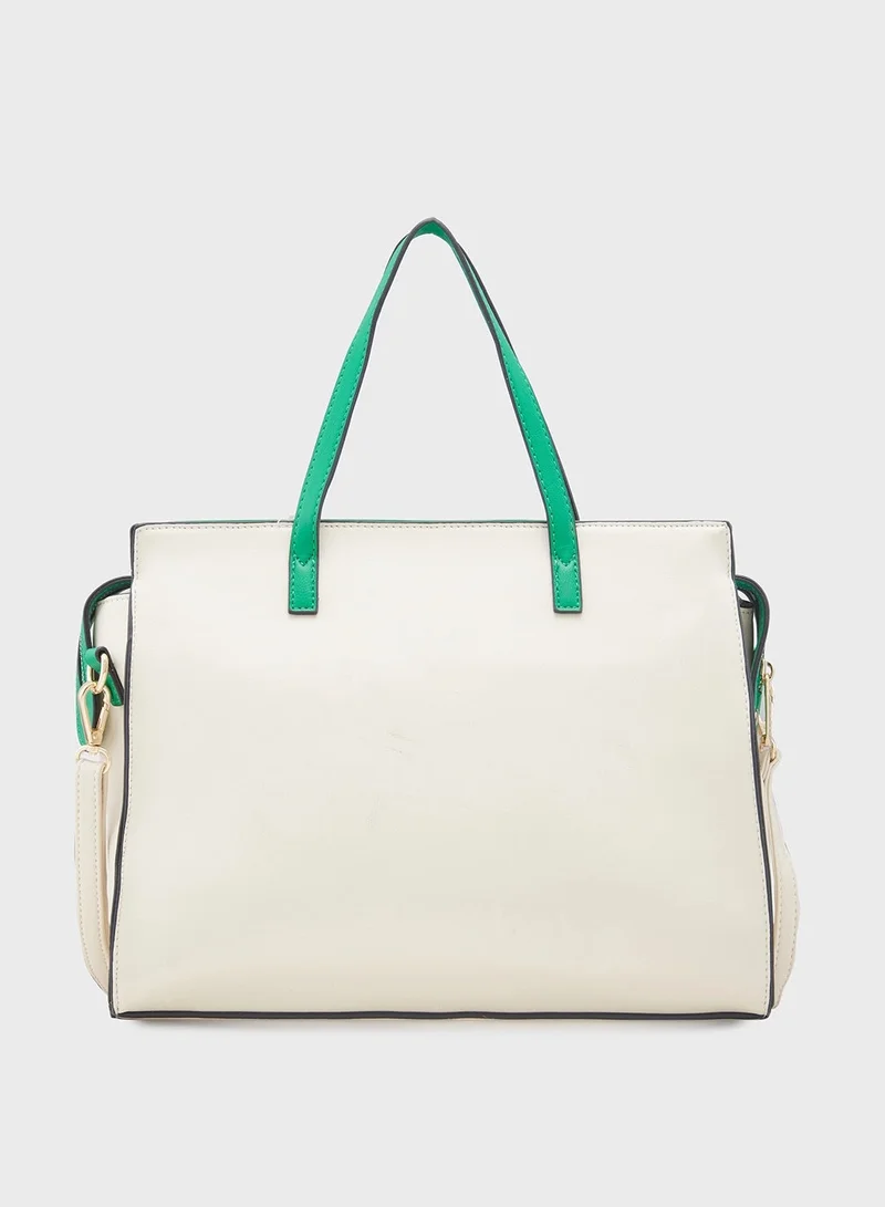 CAPRESE CAPRESE-TIERA SATCHEL LARGE CREAM