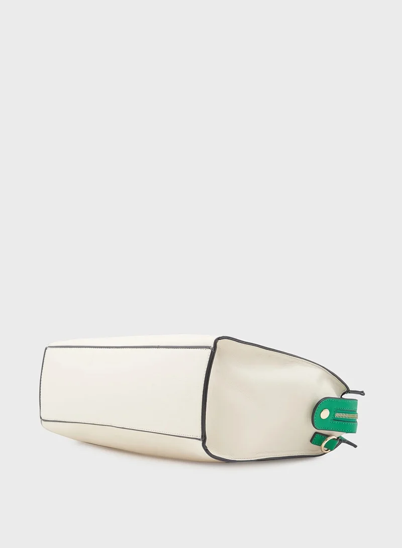 CAPRESE CAPRESE-TIERA SATCHEL LARGE CREAM