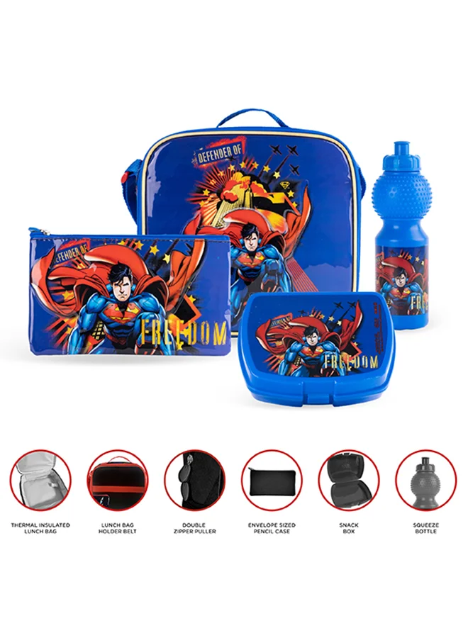 Trucare 5 In 1 Warner Bros Superman Defender Of Freedom Trolley Box Set, 18 inches