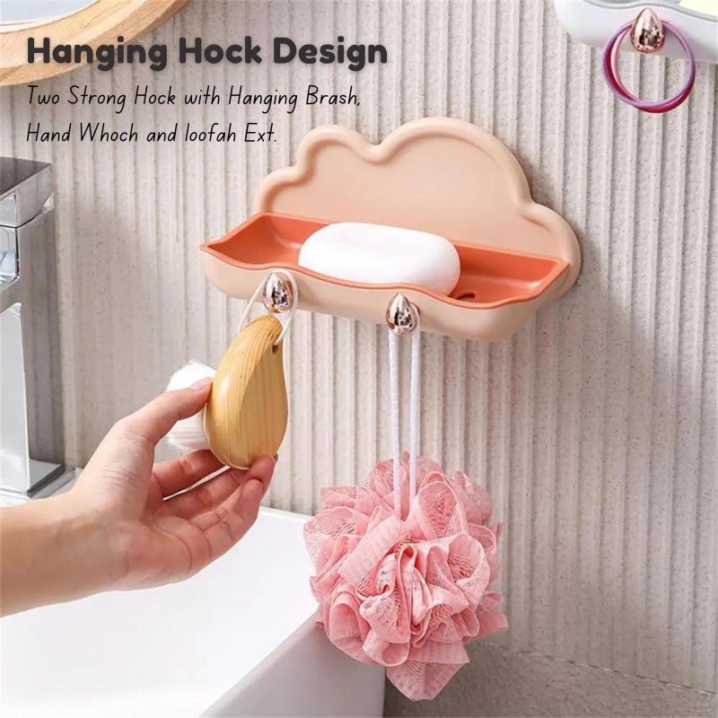 Cyrox Non-Drill Soap Holder with Magic Sticker Wall Mount Self Adhesive Soap Stand with Removable Drain Tray for Bathroom (1Pcs) - Image 4